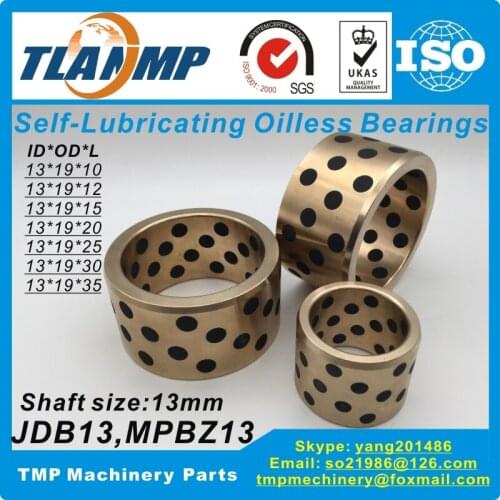 JDB1310/1315/1316 Self-lubricating impregnated graphite Oilless Bearings , MPBZ13-10/12/15/20/25/30/35 Oil Free Bushings