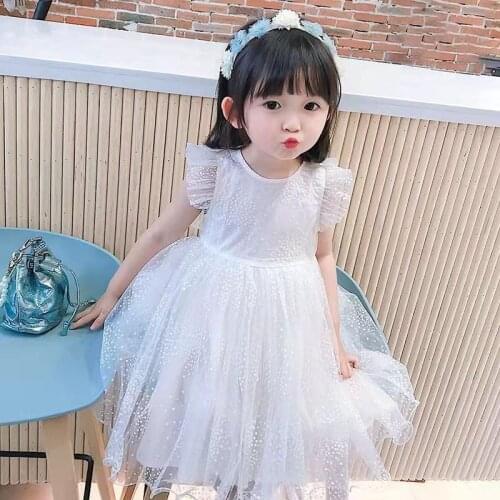 Children summer skirt girl hot birthday gift butterfly wing skirt white girl skirt