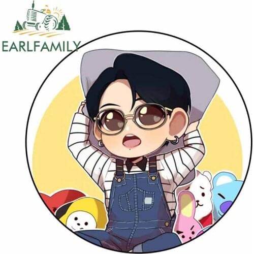 EARLFAMILY 13cm x 12.8cm For Cartoon Graffiti Car Sticker Waterproof Decal 3D Funny Car Sticker Custom Printing Decoration