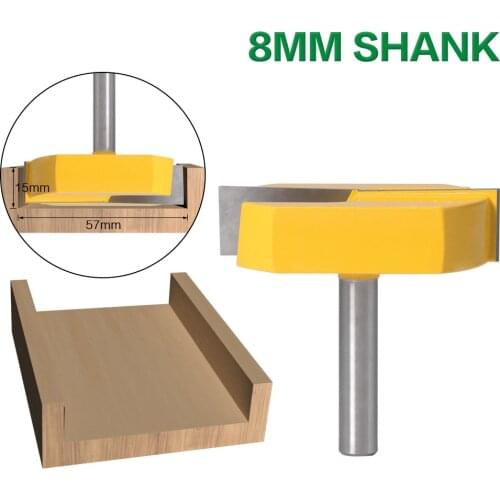 8mm Shank Cleaning Bottom Wood Cutter Router Bits Cutting Diameter for Surface Planing Router Bit Trimming Milling Cutter