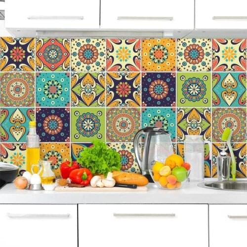 K-PS00186 (72 PCs) tile 10x10 cm - Made in Italy-PVC bathroom & kitchen Stickers Design