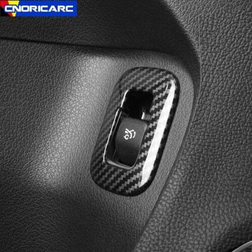 Car Rear Trunk Switch Buttons Frame Decoration Stickers Trim For Mercedes Benz A Class A180 200 2019 Carbon Fiber Style