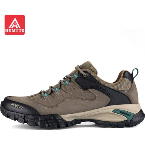 HUMTTO Waterproof Hiking Shoes for Men Women Breathable Leather Trekking Shoes Outdoor Climbing Mountain Walking Women Sneakers