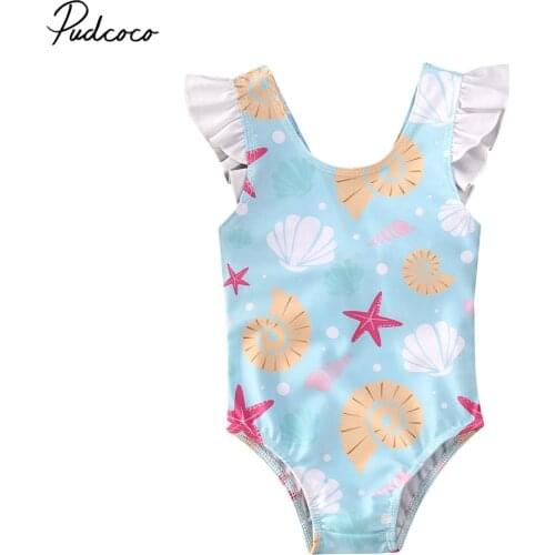Pudcoco Bathing Suit for Infant Kids Baby Girl Swimsuit Toddler Bikini Bow Swimwear Beach Floral Outfits