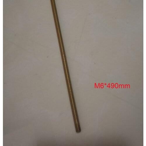 M6 Brass Thread Rod Threaded Bar about 490mm/pc, 4pcs/lot