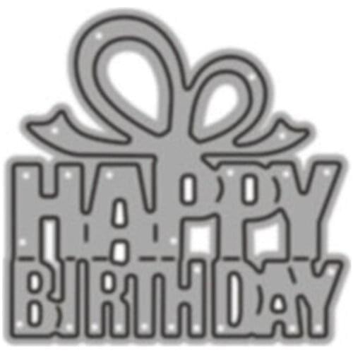 Happy Birthday Letters Metal Cutting Dies High Precision Iron Embossing Stencil
