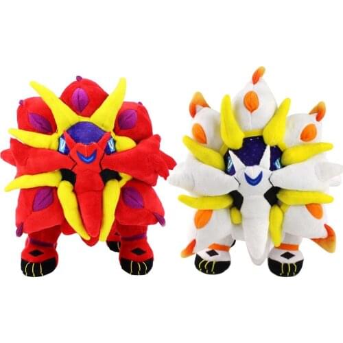 25-28cm Anime Cartoon Radiant Sun Phase Solgaleo Plush Dolls Soft Stuffed Toys Birthday gift for kids