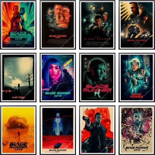 New Movie Blade Runner 2049 Retro Poster Prints High Quality Wall Stickers For Living Room Home Decoration wall sticker