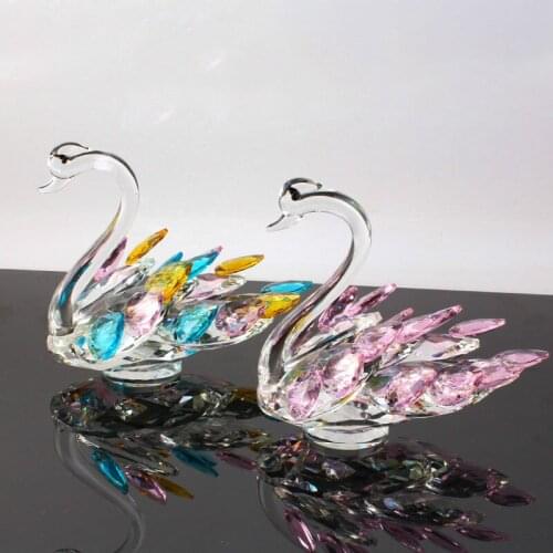 New Crystal Swan Ornaments, Wedding Items, Practical Home Living Room TV Cabinet Wine Cabinet Decoration Gifts