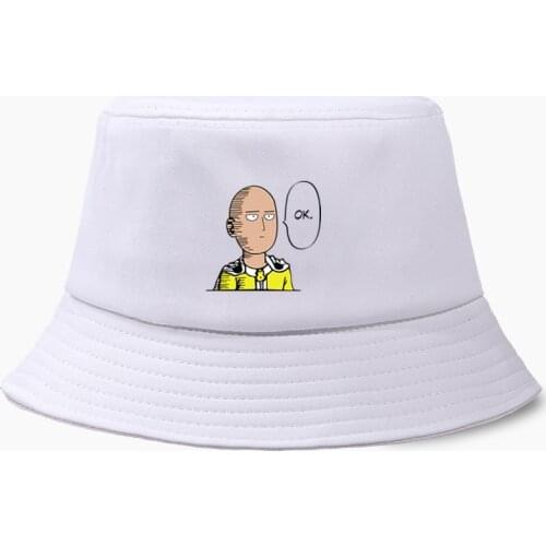 Anime One Punch Man Printed Bucket Hats Summer Pop Harajuku Women Men Beach Chapeau Sun Prevent Hat Sunscreen Fisherman Cap Caps