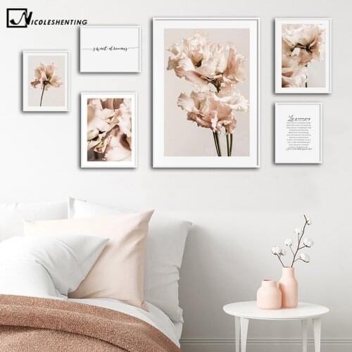 Scandinavian Canvas Painting Flower Plant Poster Nordic Floral Botanical Print Modern Wall Art Decoration Picture Room Decor