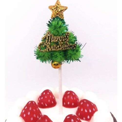 Snow Tree Party creative birthday cake small flag mould cake moulds fruit sugar mold baking card