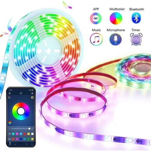 LED Strip Light RGB 5050/SMD2835 Flexible Ribbon Luces led Tape Diode DC 12V Bluetooth For Bedroom TV BackLight Tik Tok DLY