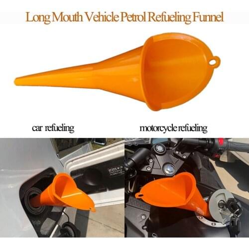 Convenient Use Anti-leaking Plastic funnel, Truck Car Motorcycle Vehicle Machine Long Mouth Filling Funnel, For Pouring Petro,l