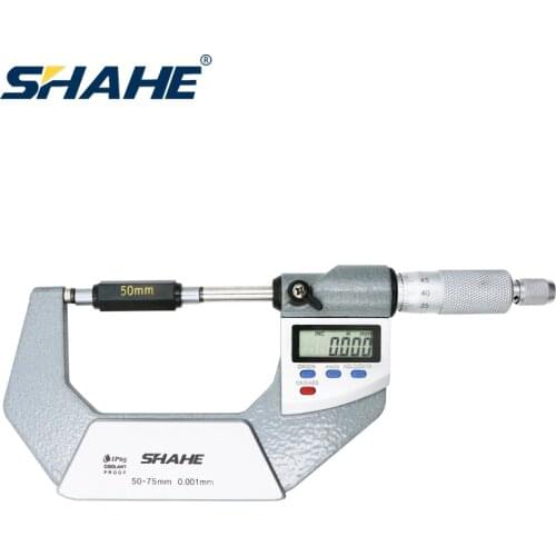 SHAHE 50-75 mm IP65 waterproof digital micrometer 0.001 mm Electronic digital outside micrometer Measuring Tools