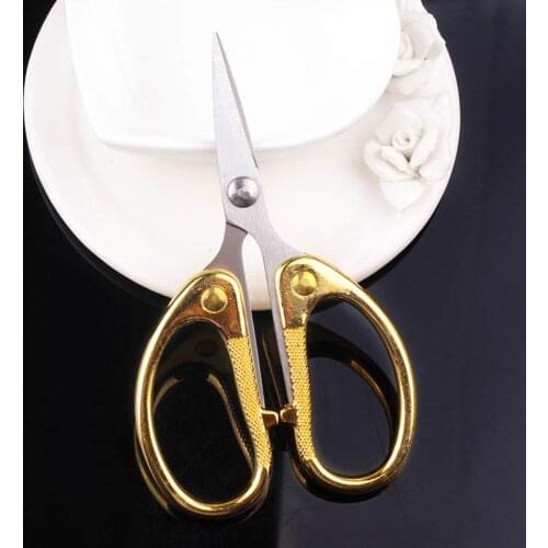 High Quality Household Scissors stainless steel School office scissors Dedicated Household Scissor Tool Kitchen Gold Scissors