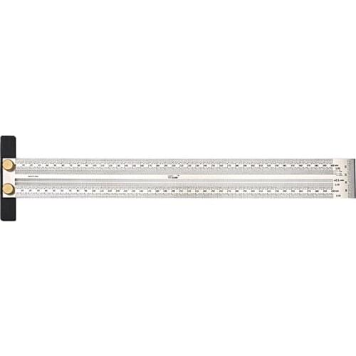 High-precision Caliper Scale Ruler T-type Hole Ruler Stainless Woodworking Scribing Mark Line Gauge Carpenter Measuring Tool