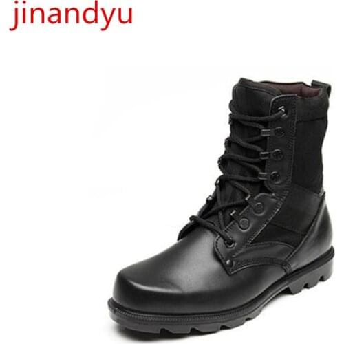 Safety Shoes Men Steel Toe Boots Work Mens Shoes Genuine Leather Black Working Shoes Man Comfy Military Shoes Men Army Boots