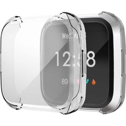 For -Fitbit Versa Lite Watch Screen Protector TPU Protective Clear Case Cover 1XCB