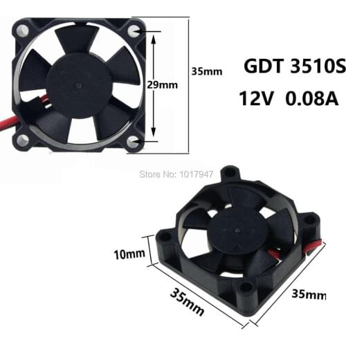 1PCS DC 12V PH2.0-2P 3cm 35mm x 10mm Heatsink Cooler Cooling Fan 3510s