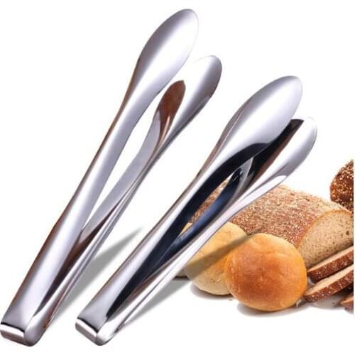 1PC High Quality Non-Stick Kitchen Tongs Stainless Steel Barbecue Tongs Pizza Bread Steak Tong Clip Kitchen Accessories PM 017