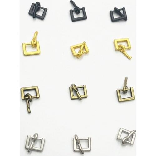 10Pcs Miniature Belt Buckle Metal Ultra Small Pin Buckle Adjusting Buckle Toy Doll Accessories Decoration
