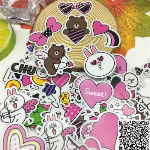 40 pcs Cartoon bow and arrow Stickers for Car Styling Bike Motorcycle Phone Laptop Travel Luggage Cool Funny Sticker Bomb Decals