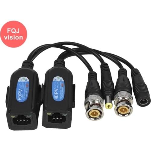 5 Pairs 8MP 3 IN 1 Power Audio Video Balun BNC Converter Transceiver to RJ45 Connector For 2MP 4MP 5MP 8MP CVI/TVI/AHD Cameras