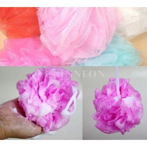 500Pcs/Lot Loofah Flower Bath Ball Bath Tubs Cool Ball Bath Towel Scrubber Body Cleaning Mesh Shower Wash Sponge