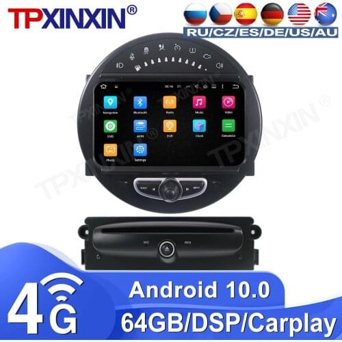 64G For Mercedes Benz Cooper Mini 2006 - 2013 Android 10 7 Inch Car Radio Tape Recorder Multimedia Video Player GPS Navigation