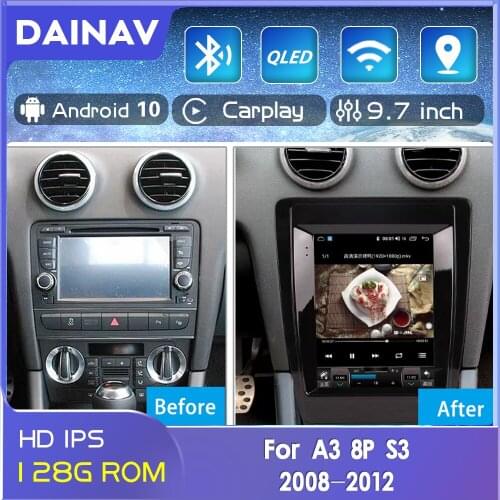 Android 9.7 inch car radio For Audi A3 8P S3 2008-2012 car stereo GPS navigation Video Audio Receiver Head Unit Tape Recorder