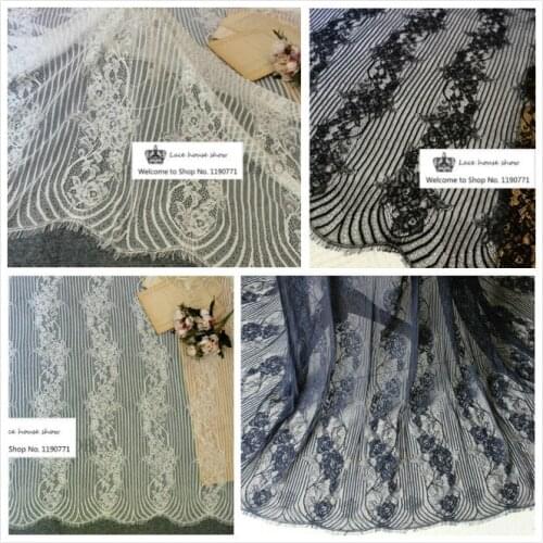 Free shipping Hot-selling Skirt Accessories Eyelash Lace Handmade diy Clothes Wedding Dress Fabric 3Meter/pack