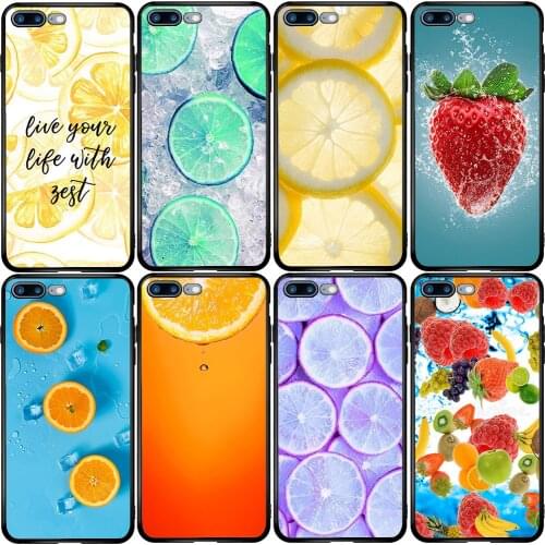 Cover Case for Xiaomi Redmi Note 10 9 9S 9A 8 8T 7 6 7A 6A 5A 5 A1 A2 A3 Pro Max Plus Lemon Orange Fruit
