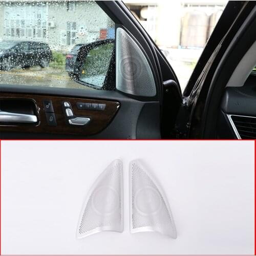 For Mercedes Benz ML W164 GL Class 2016 Aluminum Alloy Car Door Audio Tweeters Speaker Cover Decoration Trim Sticker Accessories