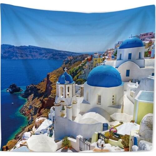 Venice Beach Printed Tapestry Watercolor Large Size Wall Hanging Bedroom Decor Functional Beach Towel Blanket Chic Ornaments