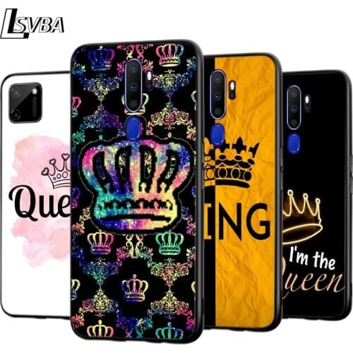 King And Queen Couple For OPPO A5 A9 A7 A11X A1K A12 A12E A31 A32 A53 A53S A72 A73 A93 AX7 Pro 2020 2018 5G Phone Case