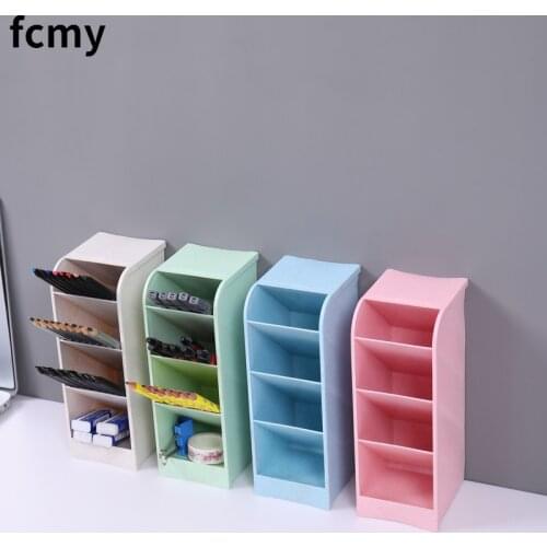 Creative Multifunctional 4 Grid Desktop Organizer Pen Holder Makeup Storage Box School Office Accessories Stationery Pencil Case