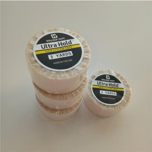 1 Roll 2.54cm*3 yards Ultra Hold Walker Tape White Tape Double-sided Adhesive Tape For Hair Extension/Lace Wig/Toupee With Box