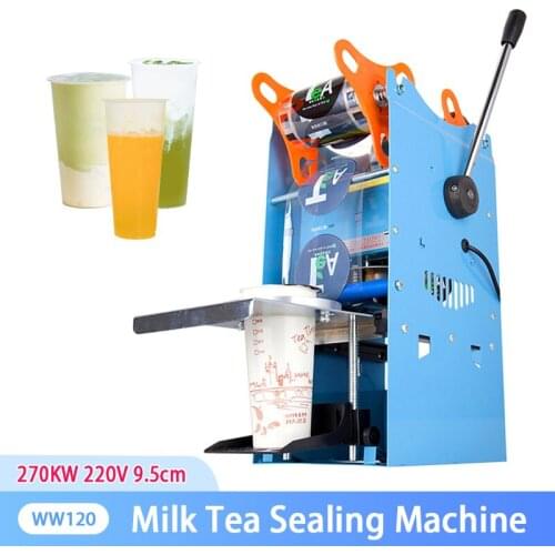 Cup Sealing Machine Manual Cup Sealer 9.5cm Bubble Tea Machine for Coffee/Juice/Milk Tea Seal Machine Boba Tea Machine