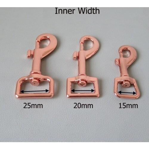 15mm 20mm 25mm Webbing Metal Carabiners Clasp Eyelets Buckle Clip Loop Snap Hook For Cord Dog Pet Leash Harness Bag Accessory