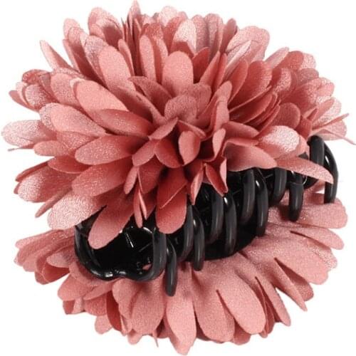 New Floral Big Cloth Flower Women Barrettes Girls Hair Clips for Wedding Party Hair Bows Fashion Horsetail Grab Hair Accessories