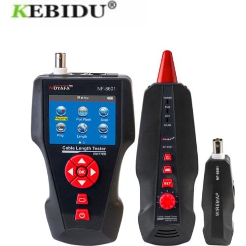 New Design NF-8601 POE PING LCD Cable Length Test For RJ11 RJ45 BNC Network Cat 7 Cable Tester Wire Check