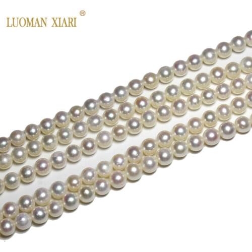 Wholesale 100% Natural AAA Round -Brilliant-shape Freshwater Pearl Beads For Jewelry Making DIY Bracelet Necklace 8-9mm