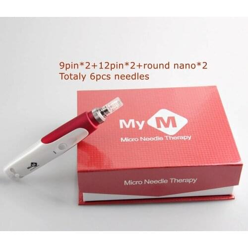 Bayonet Derma Pen W 6Ps Needle Cartridge Tips Exfoliate Shrink Pores Device Electric Micro Rolling Dr Pen Stamp Therapy Skincare