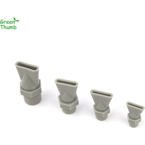 10pcs 1/4,3/8,1/2,3/4 Inch Flat Nozzle Duckbill Sprinkler Grey Male Thread Industrial Agriculture Irrigation Sprinkler