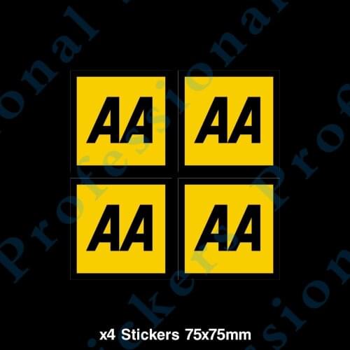 4x AA Sticker - Classic Car, Breakdown, Recovery, Garage, Mechanic (CC056) Waterproof Vinyl stickers for car Motos