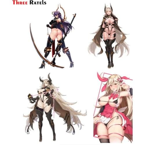 Three Ratels F30 hentai Faucre Anime game sex girl with weapon last origin pvc laptop car sticker decal