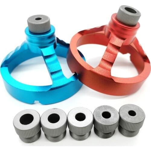 5/6/7/8/9/10mm 3 in 1 Vertical Drill Guide Fixture Aluminum Alloy Straight Corner Round V Drill Punch Locator Woodworking Tool