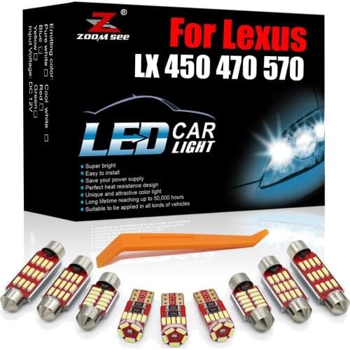 High Power White Canbus LED Interior Kit For Lexus LX 450 470 570 LX450 LX470 LX570 1996-2014 Car Trunk Lamp Light Accessories