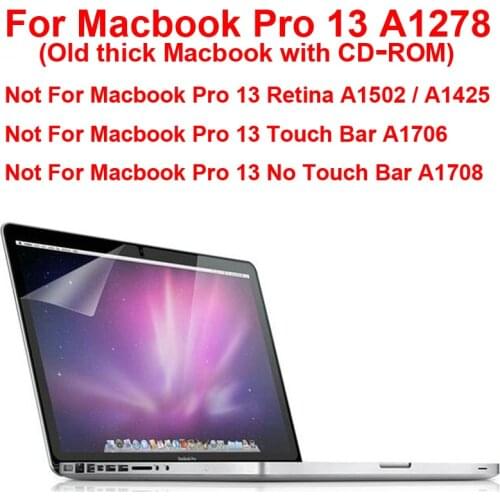 10pcs For Macbook Pro 13 High Clear Screen Protector MacbookPro 13.3 A1278 Screen Film Guard Pro13 13.3" Screen Protection